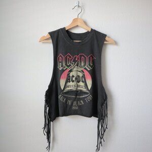 AC/DC Hells Bells Back in Black Tour Fringe Tee | M